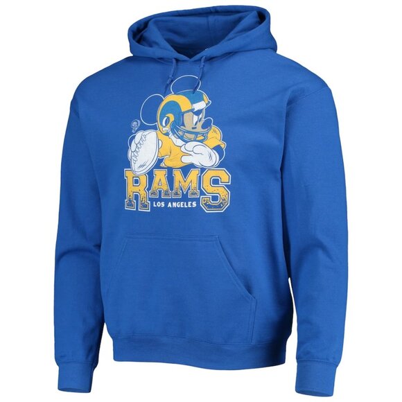Junk Food Clothing Other - Los Angeles Rams Junk Food Disney Mickey Mouse Quarterback Pullover Hoodie